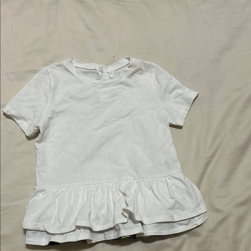 Burberry authentic  White peplum Kids Tee